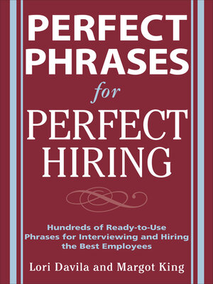 cover image of Perfect Phrases for Perfect Hiring